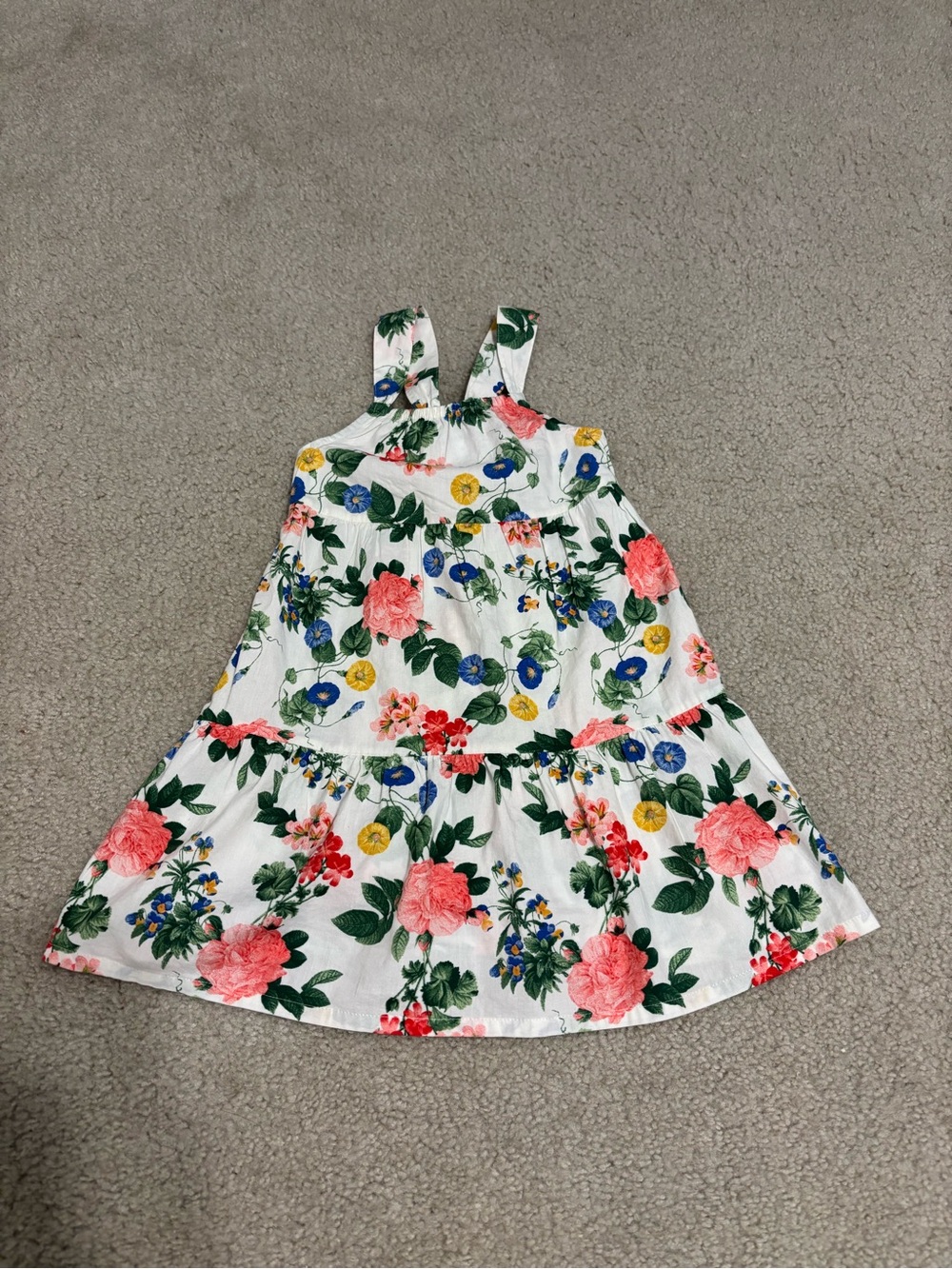 Old Navy Pink Green White Floral Dress Girls Toddler Size 4T Family Match